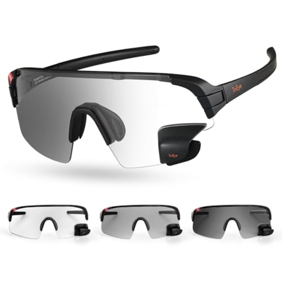Sunglasses Uv400 - 후방 거울이 있는 TriEye 사이클링 안경