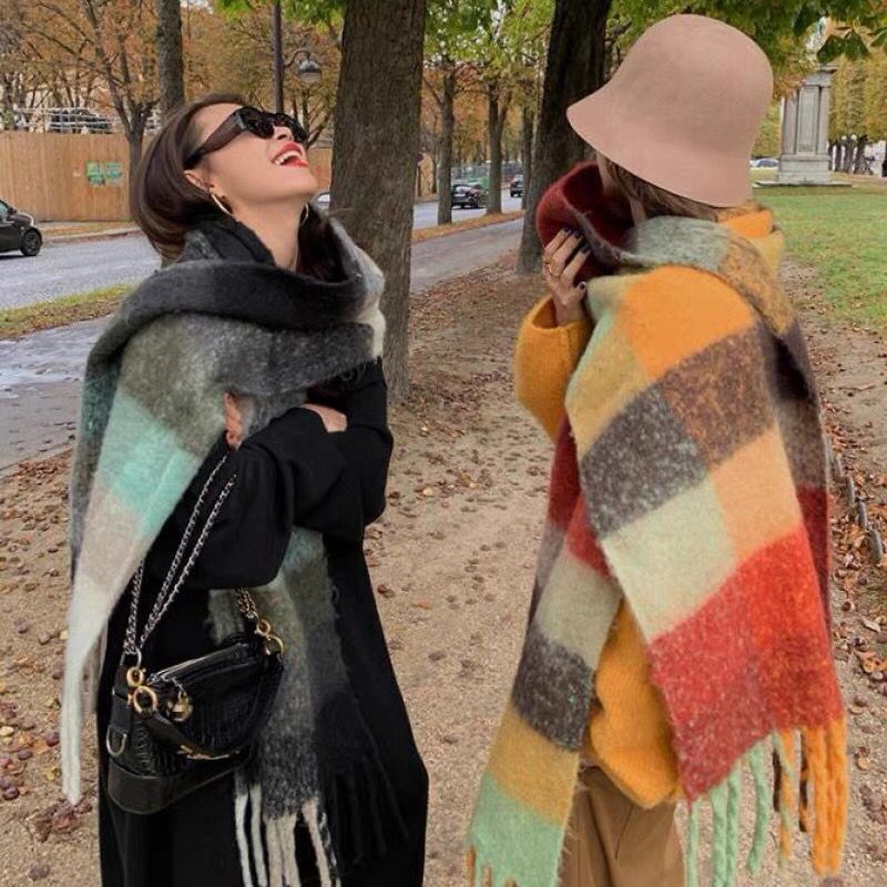 Cashmere Scarf - 새로운 럭셔리 겨울 두꺼운 따뜻한 스카프