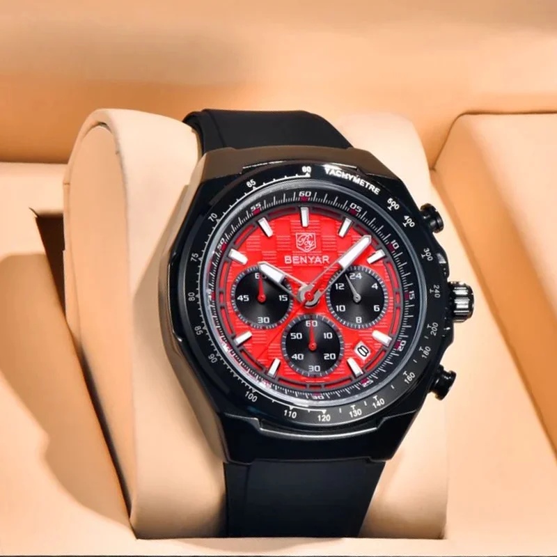 Luxury Watch Men - BENYAR 5215 남성용 고급 쿼츠 시계