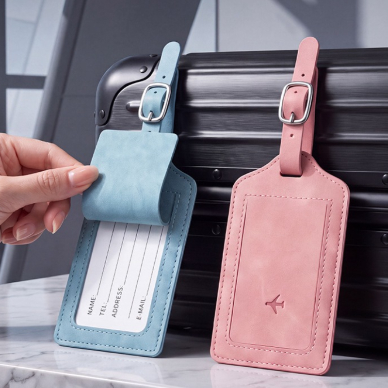 Travel Luggage Set - 1개 PU 가죽 러기지 태그 여성