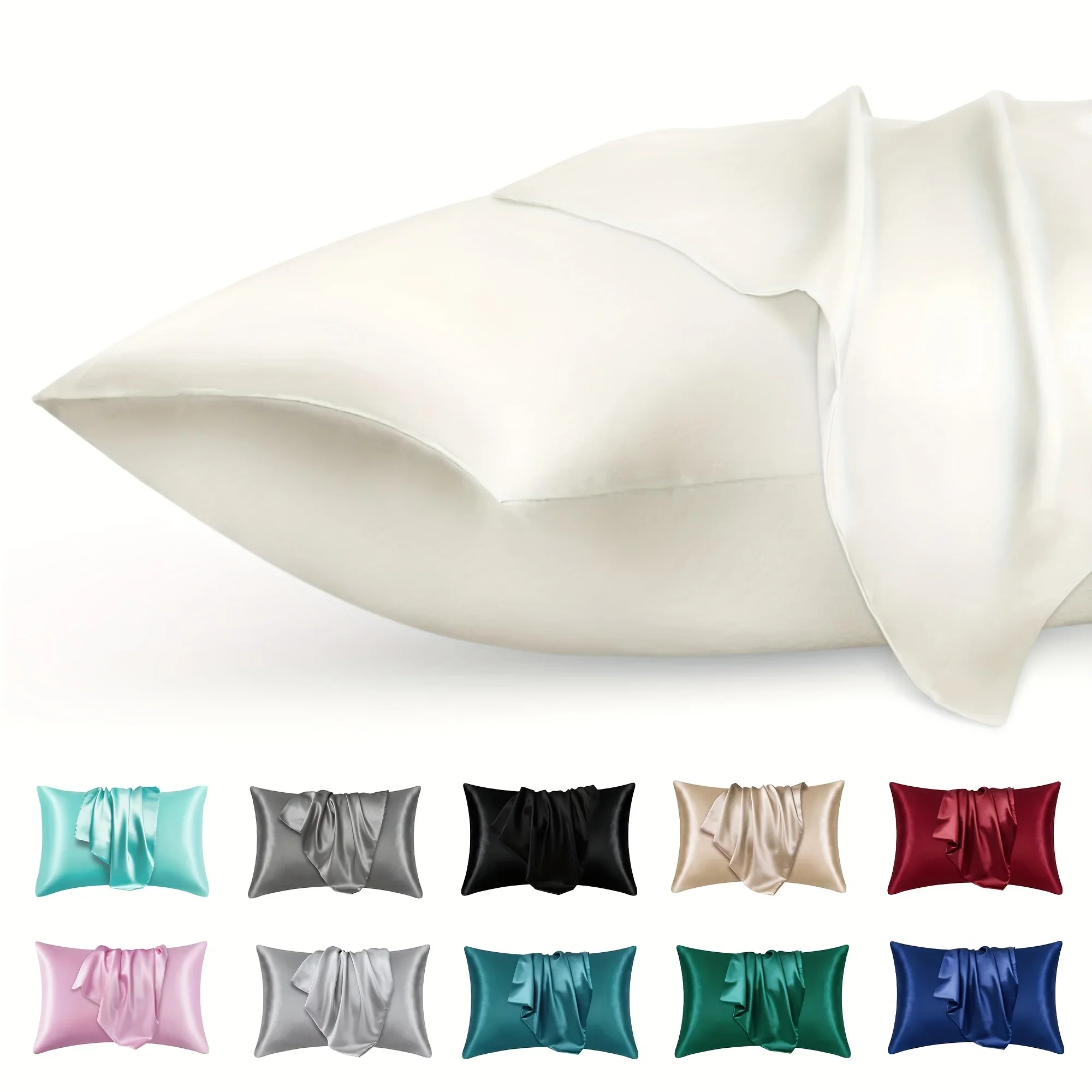 Silk Pillowcase - 2pcs 럭셔리 새틴 봉투 베개 커버