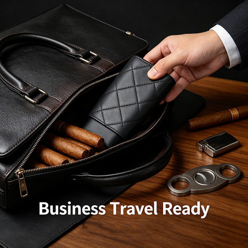 Premium Cigar Case - 대형 사이즈 시가 케이스 프리미엄 PU