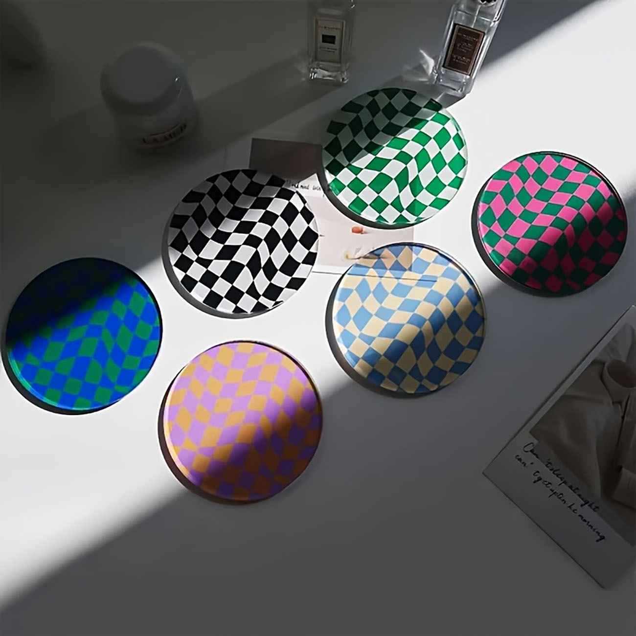 6개 - 나무 컵받침, 미끄럼 방지 및 내열성 식탁 장 - Marble Coaster Set 리뷰 및 가격