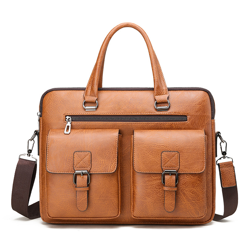 럭셔리 브랜드 남자 비즈니스 서류 가방 PU 가죽 메신 - Leather Briefcase 리뷰 및 가격