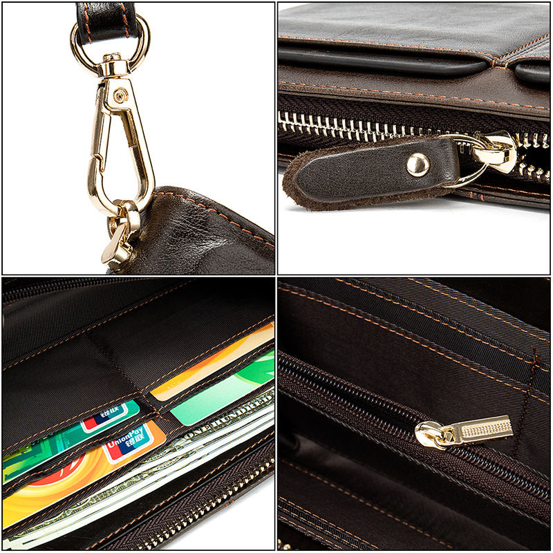 이중 수납 공간 가죽 지갑, 10개 이상의 카드 홀더가 - Leather Wallet Men 리뷰 및 가격