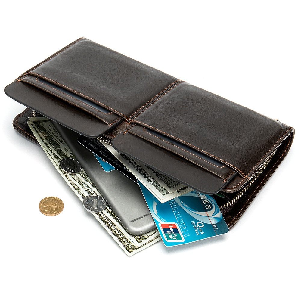 이중 수납 공간 가죽 지갑, 10개 이상의 카드 홀더가 - Leather Wallet Men 리뷰 및 가격