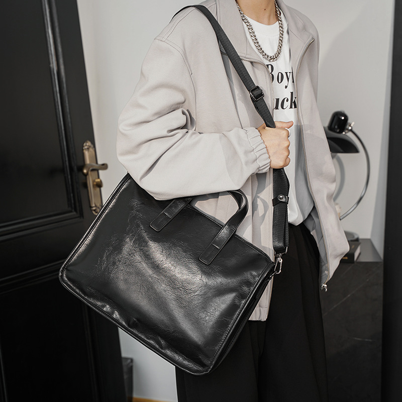 캐주얼 비즈니스 남성용 핸드백 패션 대용량 서류 가방  - Leather Briefcase 리뷰 및 가격