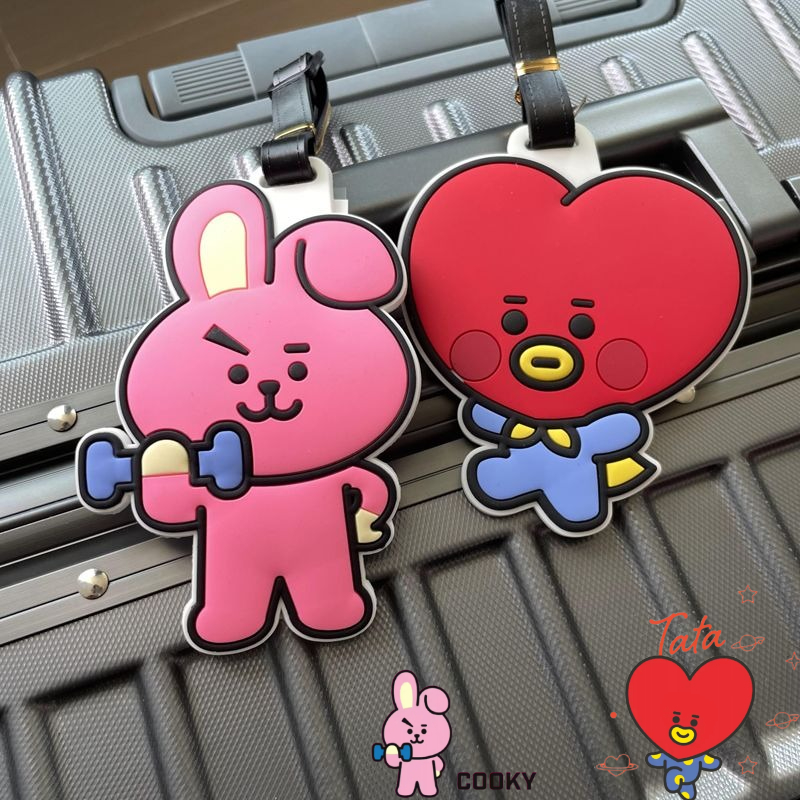 BT21 만화 캐릭터가 그려진 귀여운 키링, 남녀 공용 - Travel Luggage Set 리뷰 및 가격
