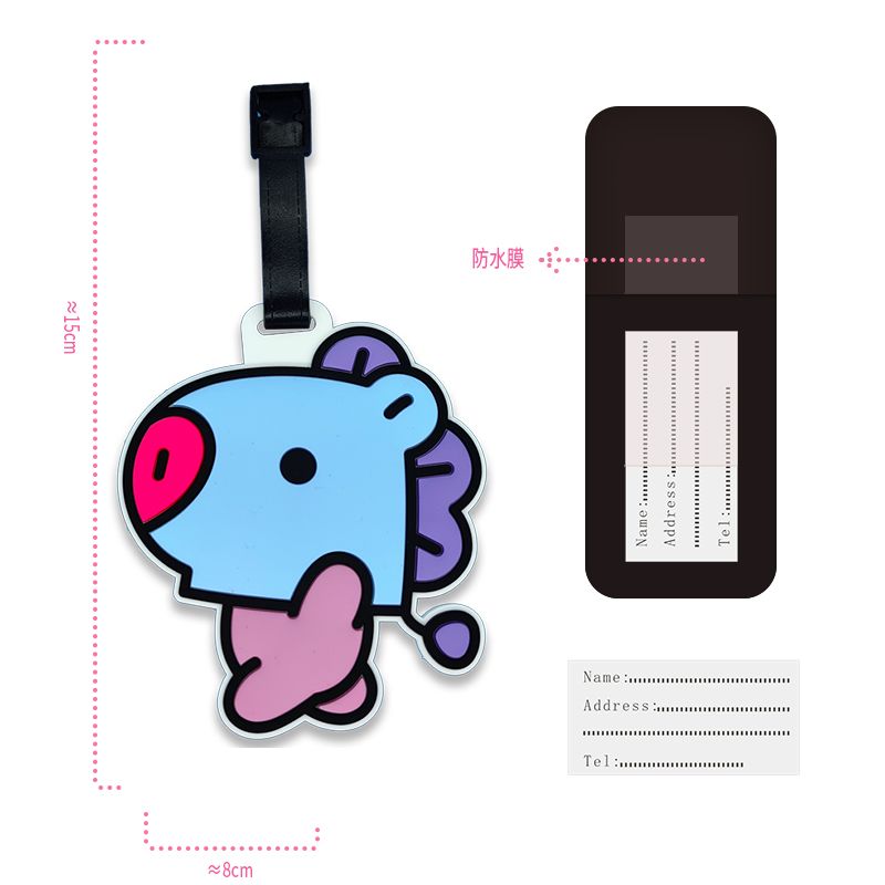 BT21 만화 캐릭터가 그려진 귀여운 키링, 남녀 공용 - Travel Luggage Set 리뷰 및 가격