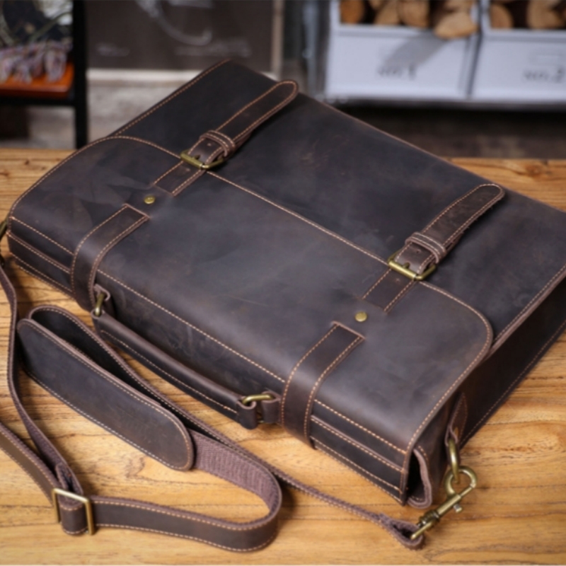 남성용 진짜 가죽 비즈니스 서류 가방, 남성용 숄더 크 - Leather Briefcase 리뷰 및 가격
