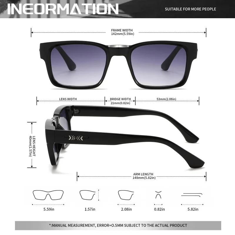 1/3개 세트, 트렌디한 사각형 장식의 그라데이션 선글 - Sunglasses Uv400 리뷰 및 가격
