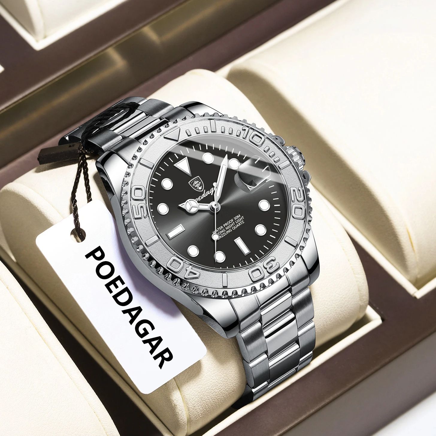 포에다가 트렌디 스포츠 남성용 시계 야광 방수 스테인리 - Luxury Watch Men 리뷰 및 가격