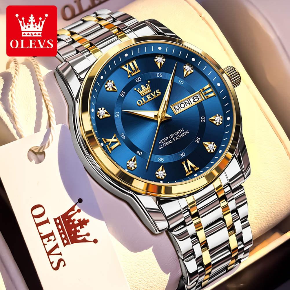 OLEVS 브랜드 패션 남성용 시계 스테인레스 스틸 방 - Luxury Watch Men 리뷰 및 가격