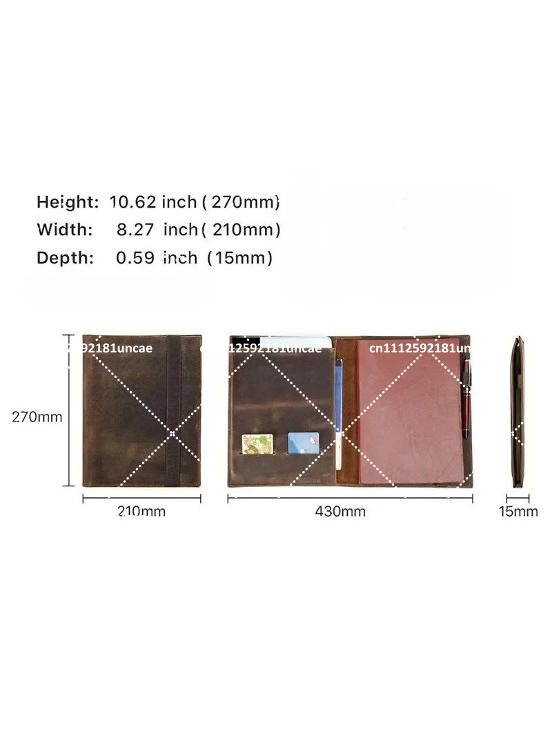 B5 레트로 가죽 문서 폴더 노트북 서류 가방 비즈니스 - Leather Briefcase 리뷰 및 가격