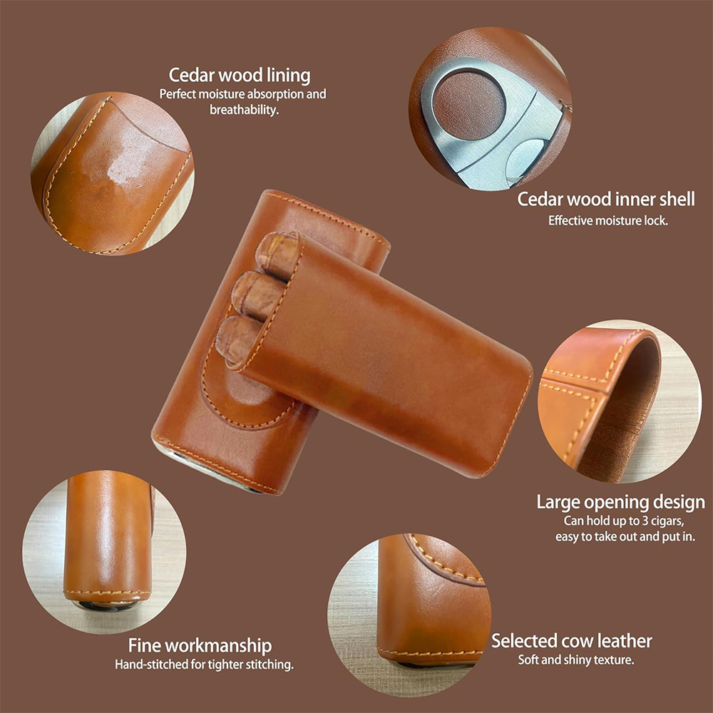 휴대용 시가 휴미더 키트, 여행용 시더 라이너와 커터가 - Premium Cigar Case 리뷰 및 가격