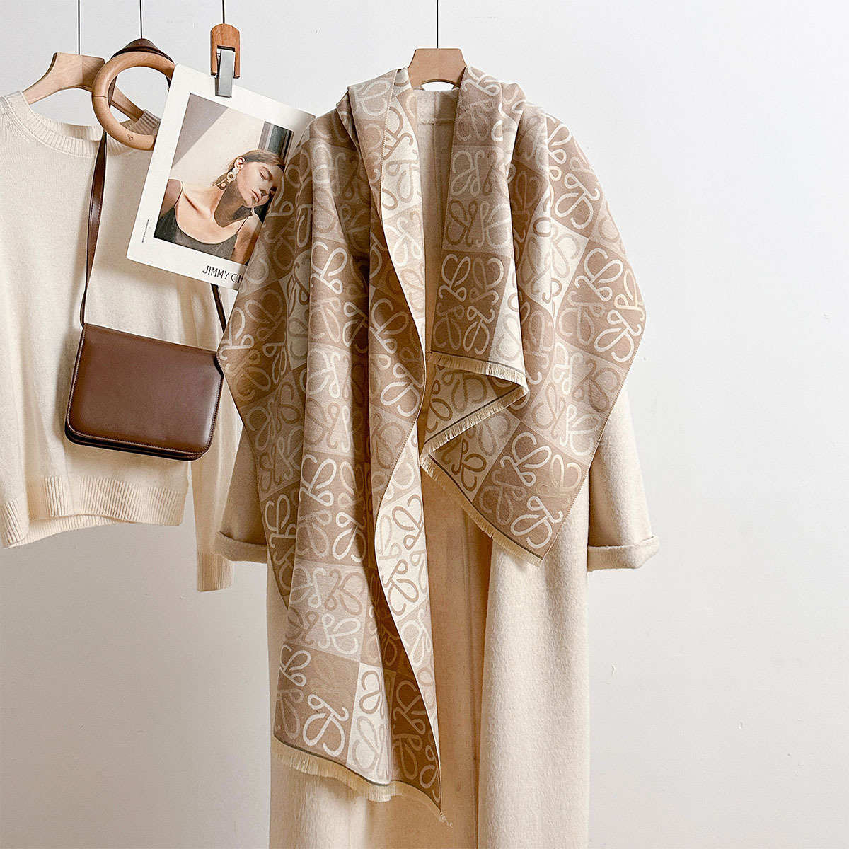 스카프 여성용 2026년 가을, 한국 스타일의 기하학  - Cashmere Scarf 리뷰 및 가격