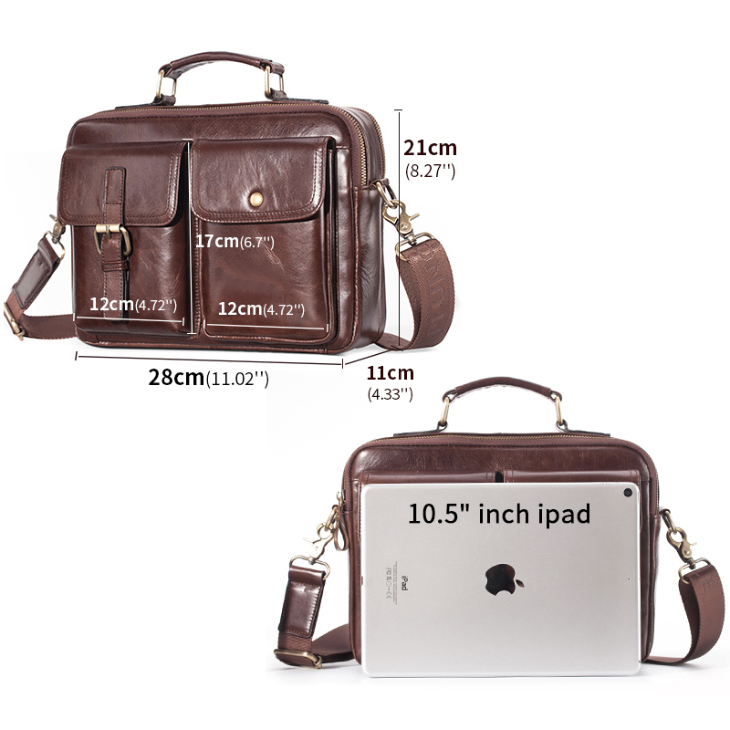 브랜드 새 쇠가죽 채찍으로 치다 가죽 메신저 가방 남자 - Leather Briefcase 리뷰 및 가격