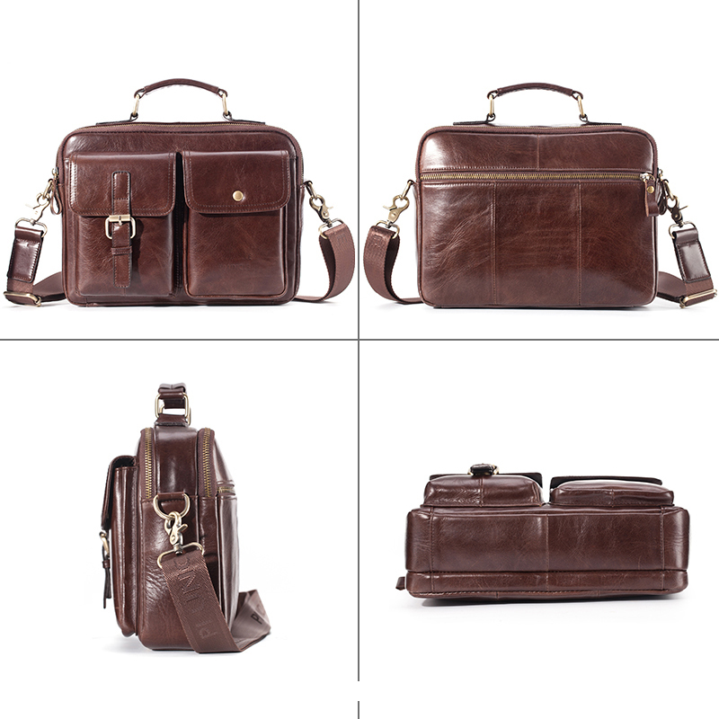 브랜드 새 쇠가죽 채찍으로 치다 가죽 메신저 가방 남자 - Leather Briefcase 리뷰 및 가격