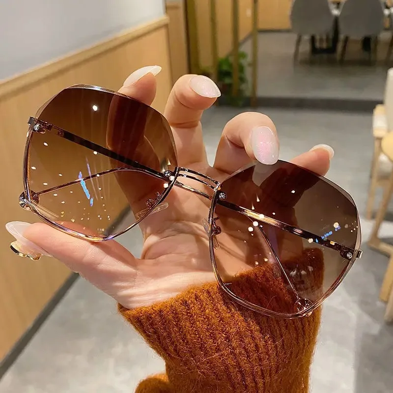 브랜드 디자인, 패셔너블한 다각형 메탈 선글라스, 레트 - Designer Sunglasses 리뷰 및 가격