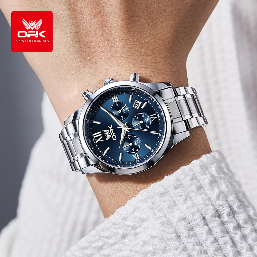 OPK 6052 남성용 시계 자동 날짜 스테인리스 밴드 - Luxury Watch Men 리뷰 및 가격