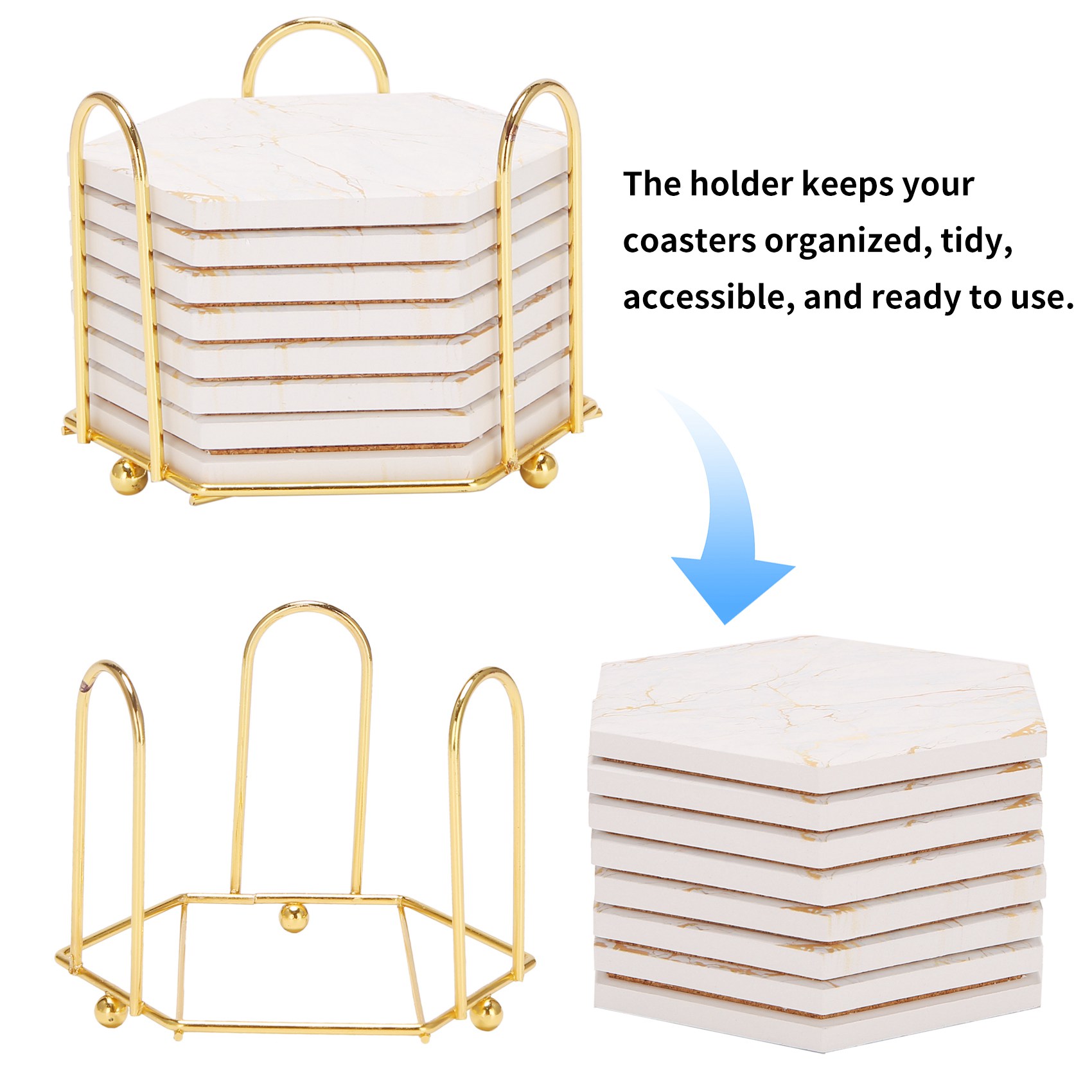 A69E8 PC 음료용 코스터 세트, 흡수성 있는 홀더 - Marble Coaster Set 리뷰 및 가격